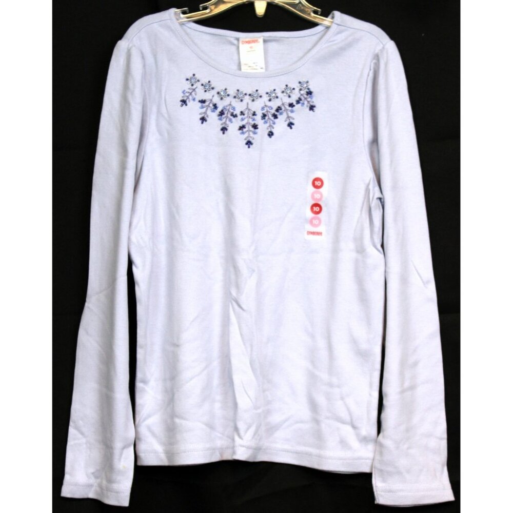 NWT 2005 Gymboree Winter Princess Lilac T-shirt Beaded Flowers Snowflakes sz 10